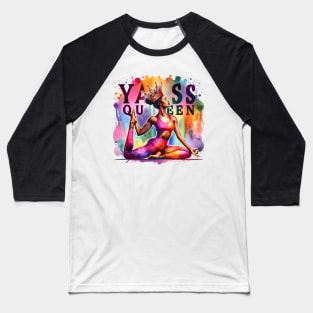 Yas Yoga Queen Baseball T-Shirt